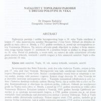 Natalitet u topoljskoj parohiji u drugoj polovini 18. veka